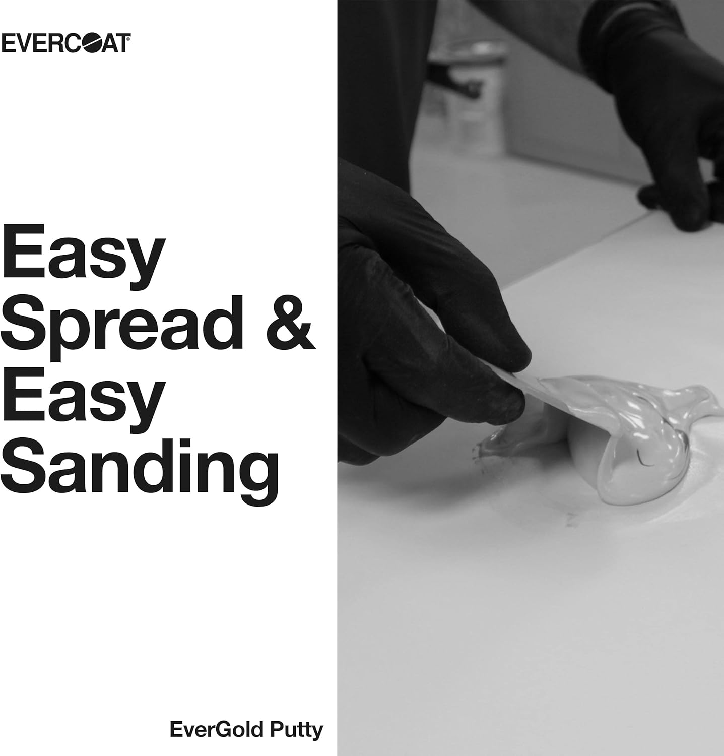 Evercoat EverGold Finishing Putty for Fiberglass, Aluminum, Steel, Sanded Body Filler & More - 30 Fl Oz