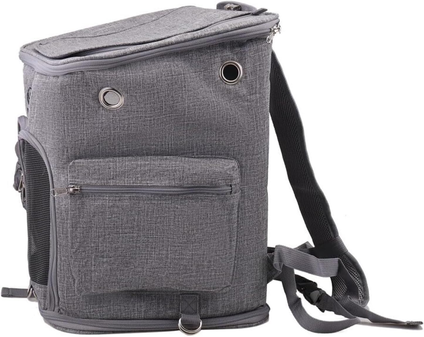 Compatible for Universal Light Gray Pet Backpack Breathable Mesh for Small Dogs Cats Outdoor Carry