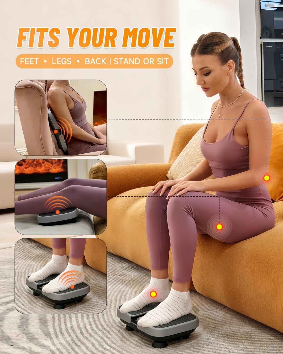 Mini Vibration Plate Machine – Portable, Wireless, Rechargeable Quiet Platefor Vibration Massage, Relaxation & Muscle Stiffness Relief