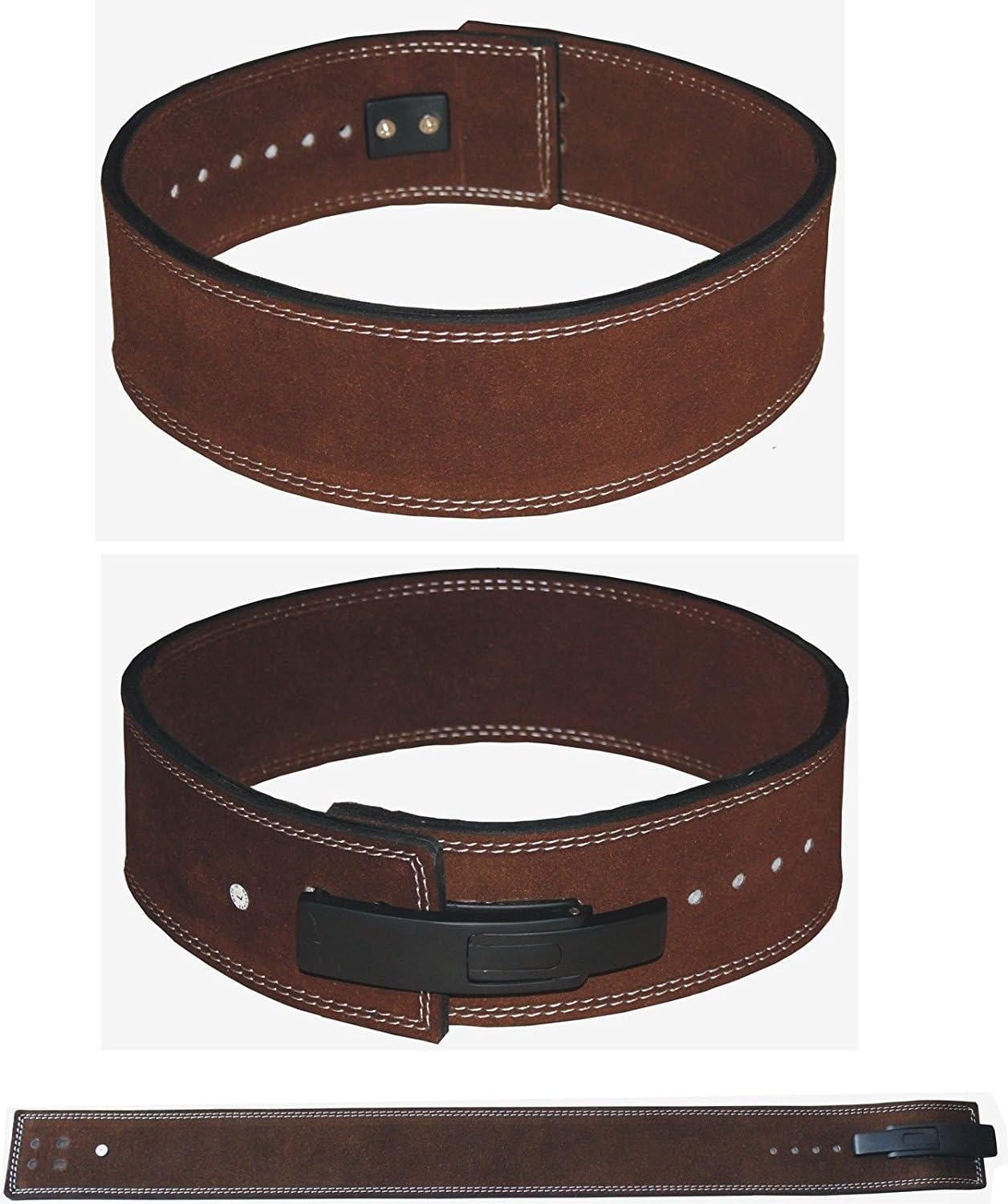 Weight Power Lifting Leather Lever Pro Belt Gym Training Powerlifting Straps By SIDZ (SMALL : 28 TO 32 / 71cm - 82cm)