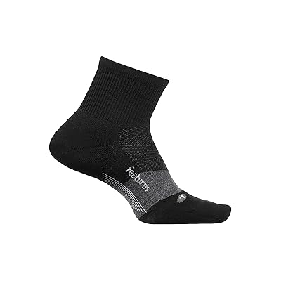 Feetures Merino 10 Ultra Light Quarter Crew Cut Socks Shoes Charcoal 1
