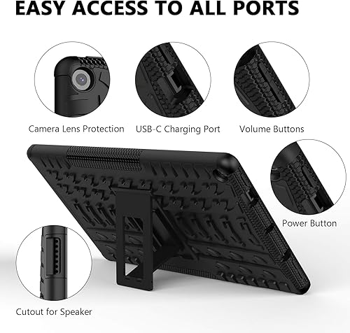 Miniatura 7 de ROISKIN Funda con función atril de 2 capas resistente a prueba de golpes para niños 2021 Release Tablet 10 y 10 Plus funda de 11 generación sin