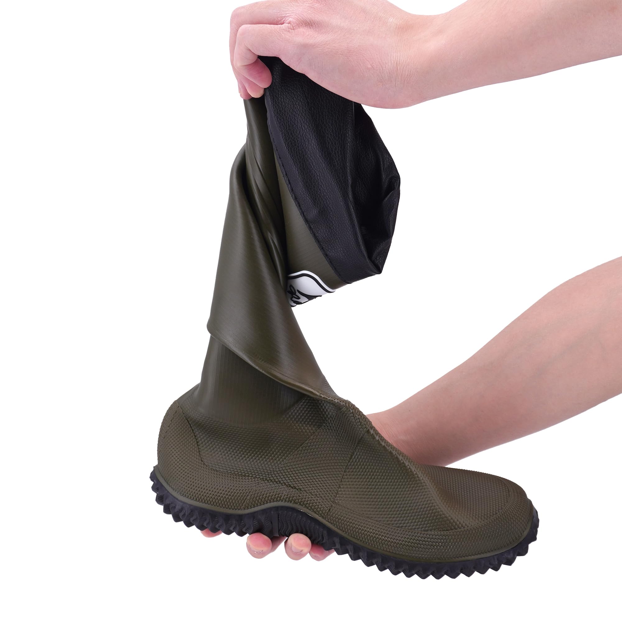 JOMIX Buty przeciwdeszczowe Mężczyźni Kobiety Antypoślizgowe Wodoodporne Gumowe Buty Składane Wysokie Buty Wędkarskie Piesze Wycieczki Camping Praca Ogród Wodoodporność Całkowita Lekkie i kompaktowe