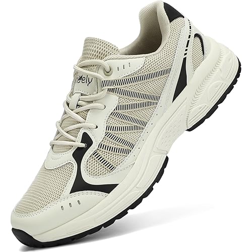 Kricely Men's Trail Running Shoes Non Slip Hiking Shoes Tennis Shoes Fashion Sneakers Workout Footwear