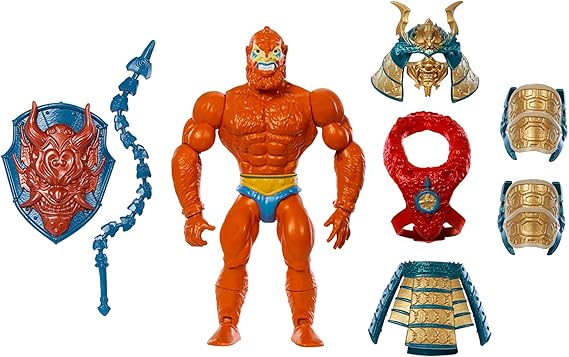 Masters of the Universe Origins Turtles of Grayskull Beast Man Action Figure Toy, 16 Articulations, TMNT & Motu Crossover with Accessories
