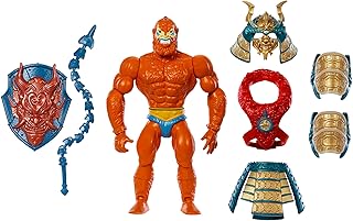 Masters of the Universe Origins Turtles of Grayskull Beast Man Action Figure Toy, 16 Articulations, TMNT & MOTU Crossover with Accessories, HTH11