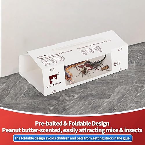 Miniatura 2 de LULUCATCH Trampas de pegamento para arañas e insectos, paquete de 24 tablas de pegamento para cucarachas precebadas, trampas adhesivas de grillo no