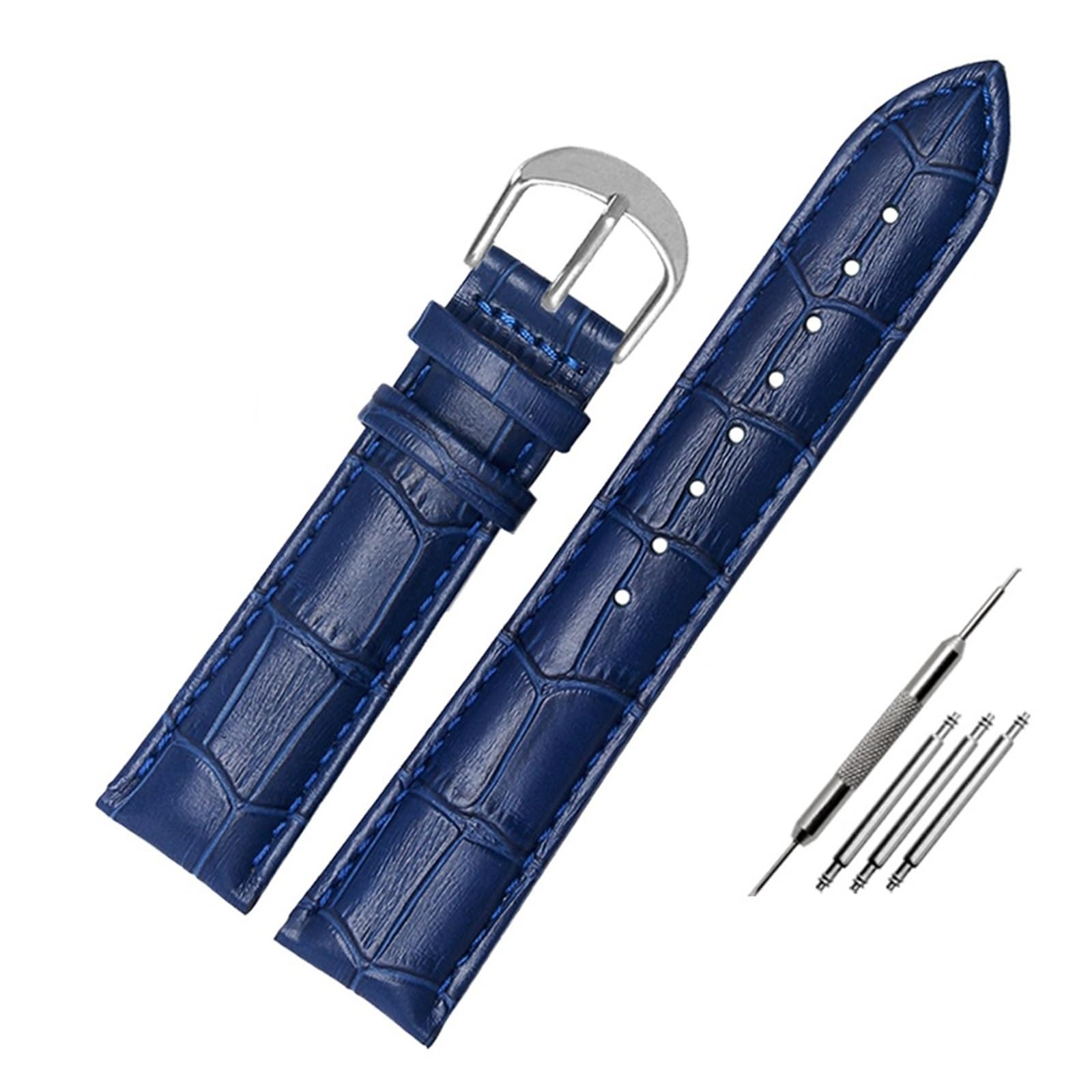 Genérico NASUNJIA Correas De Reloj De Cuero Genuino De 12 Mm, 15 Mm, 14 Mm, 16 Mm, 18 Mm Y 20 Mm For Mujeres Y Hombres, Accesorios De Correa De Cinturón Rojo Y Negro.