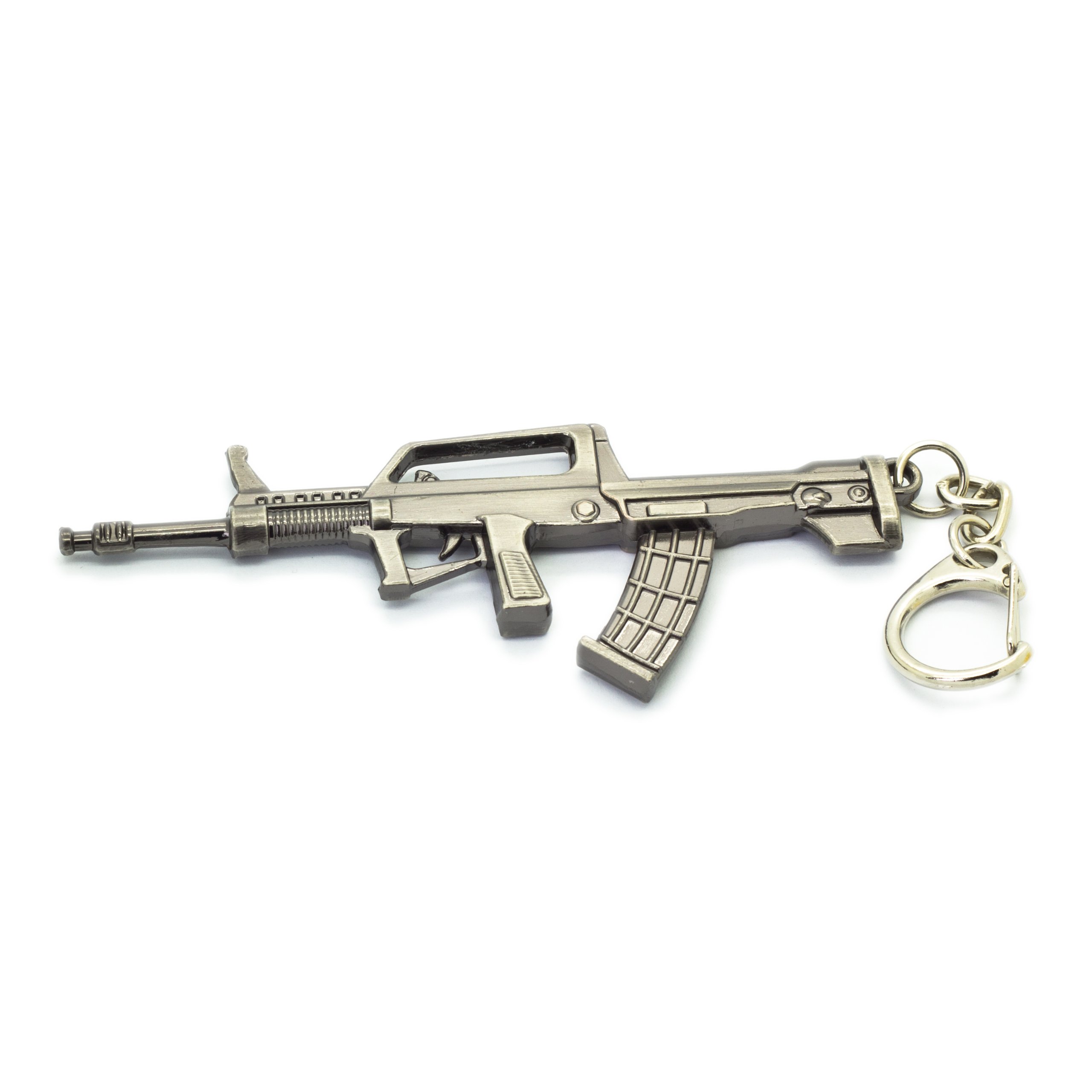 Fat-Catz-Copy-Catz Grey Mingfi Qbz-95 Rifle Gun Metal Model Keyring Keychain Pendant