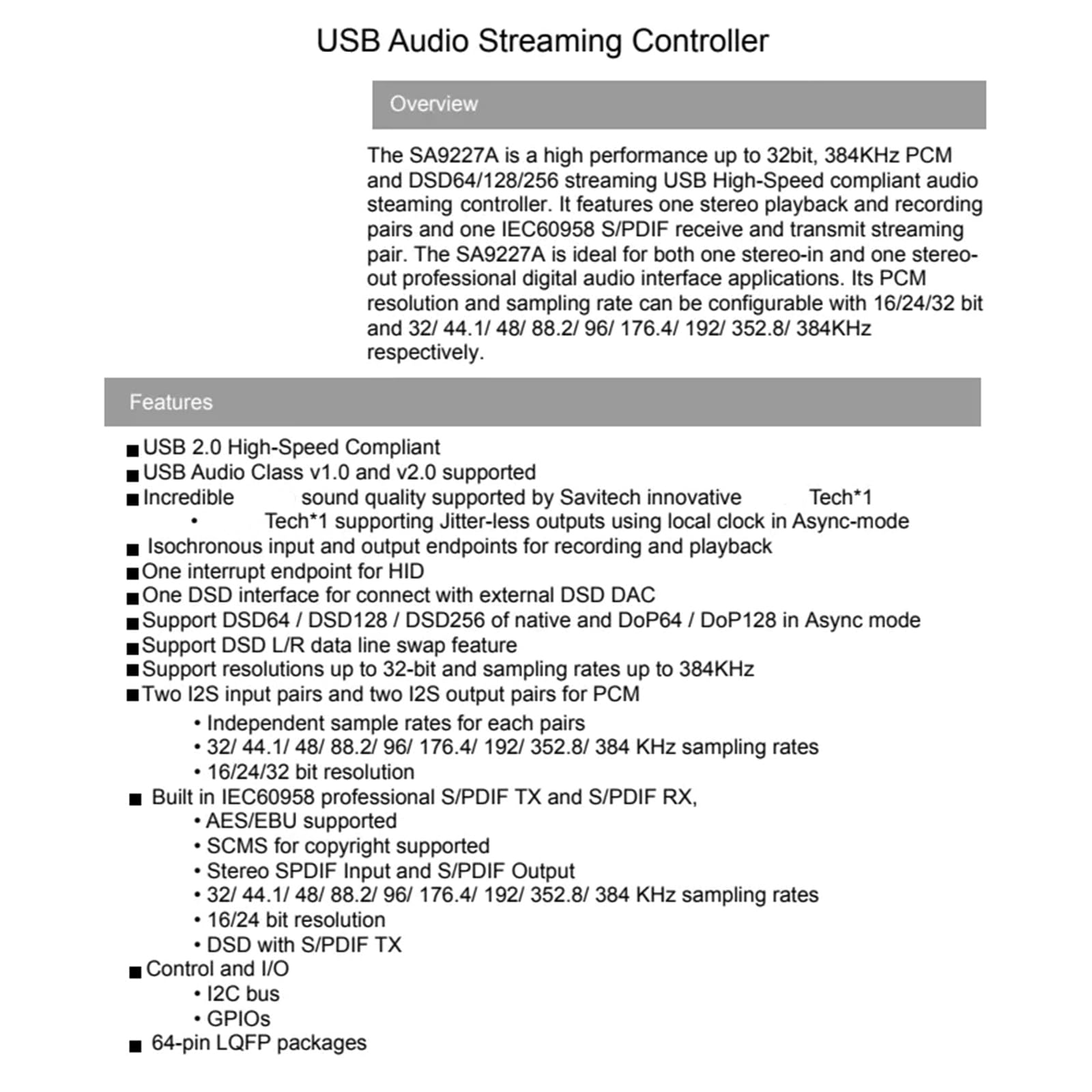 Compatibilité universelle, carte convertisseur USB vers SPDIF, prend en charge l'audience haute résolution jusqu'à 32 bits, 384 kHz, DSD256 Auditory