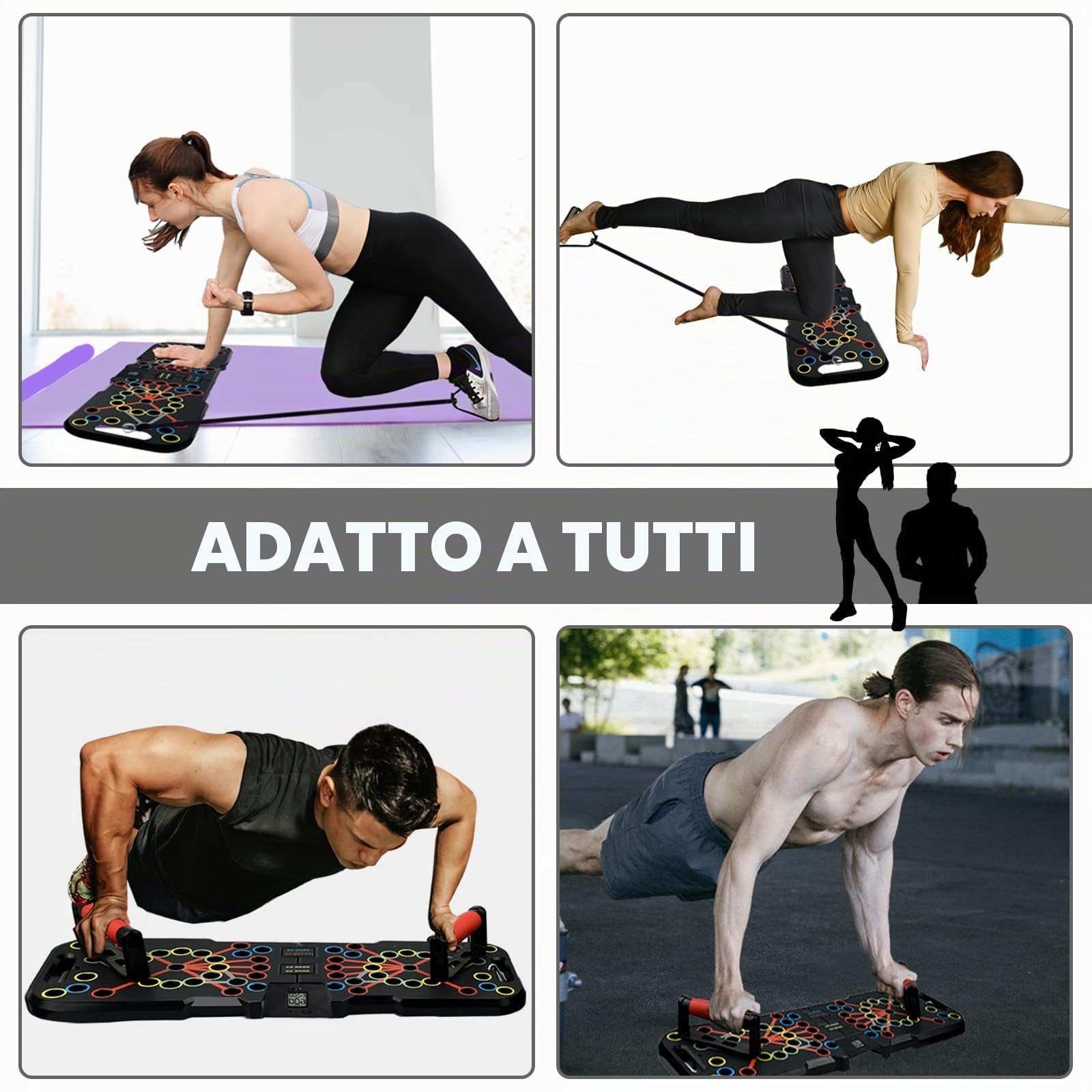 41 in 1 Push Up Rack Board Fitness Gear Power Press Push Up Staffa System Workout Training Gym Esercizio Rack per Body Building Allenamento con Fascia di Resistenza＆Contatore Intelligente