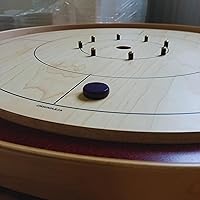 Vista 8 de 26 discos de crokinole verdes y morados, juego completo (grande, 1 1/4 pulgadas de diámetro)