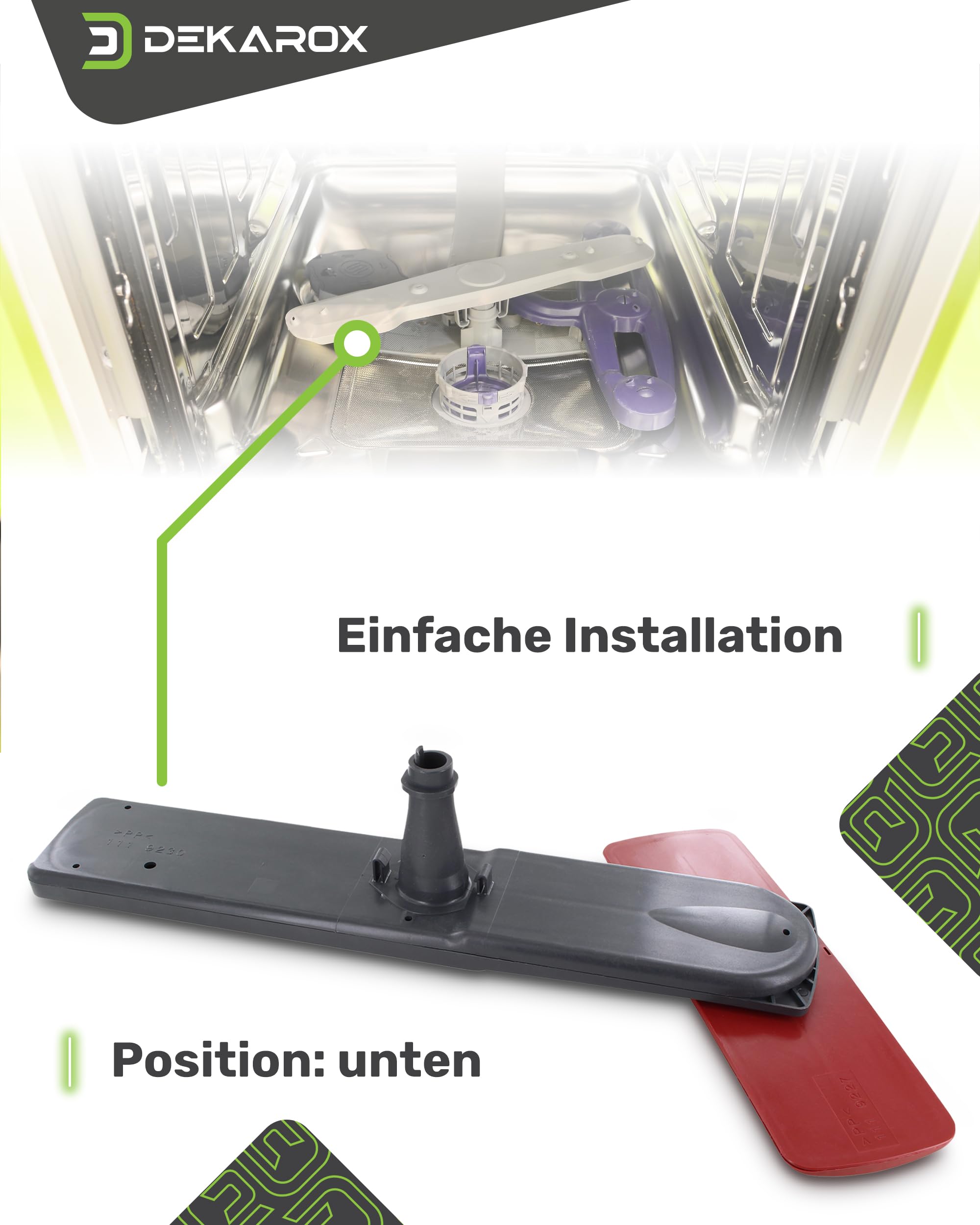 Sprüharm Wascharm unten für AEG Electrolux 111922637/9 1119226379 für Geschirrspüler Spülmaschine wie Favorit 99 88 87