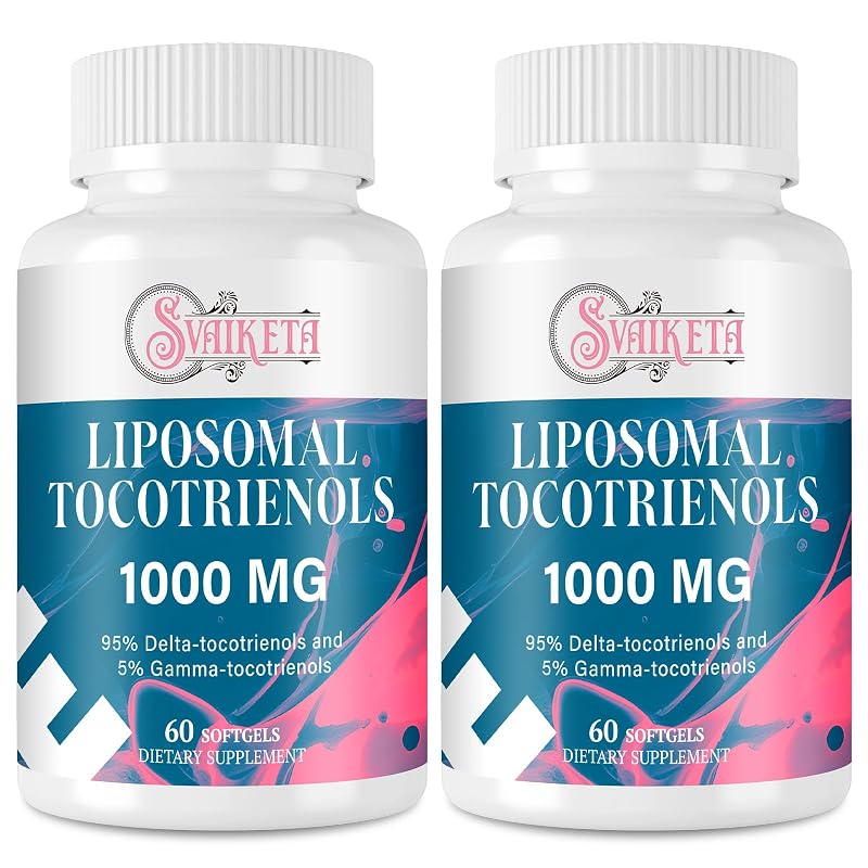 Svaiketa Suplemento de Vitamina E Lipossomal com Tocotrienóis 1000 mg, 120 cápsulas