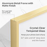 Vista 95 de Fun Memories Portarretratos de metal de 16 x 20 pulgadas con paspartú de 11 x 14 pulgadas, acabado de aluminio cepillado, parte delantera de vidrio