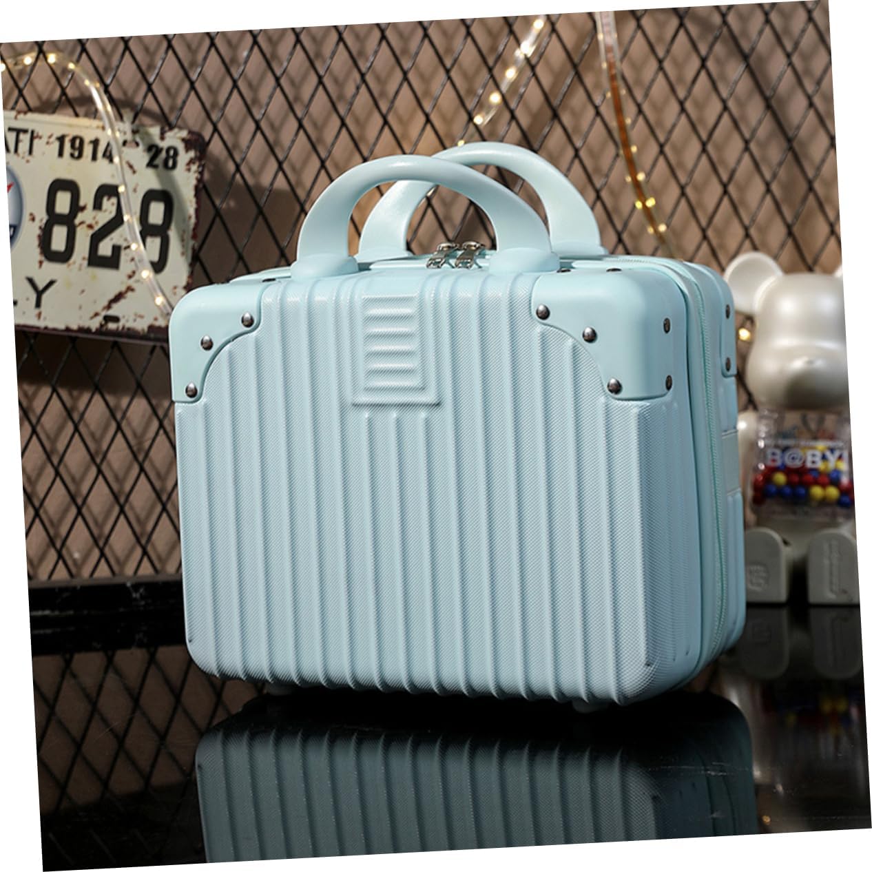 Travel Makeup Case Capacity Cosmetic Organizer with Easy Clean Design for Travel and Home Use Portable and Space Saving Storage Box