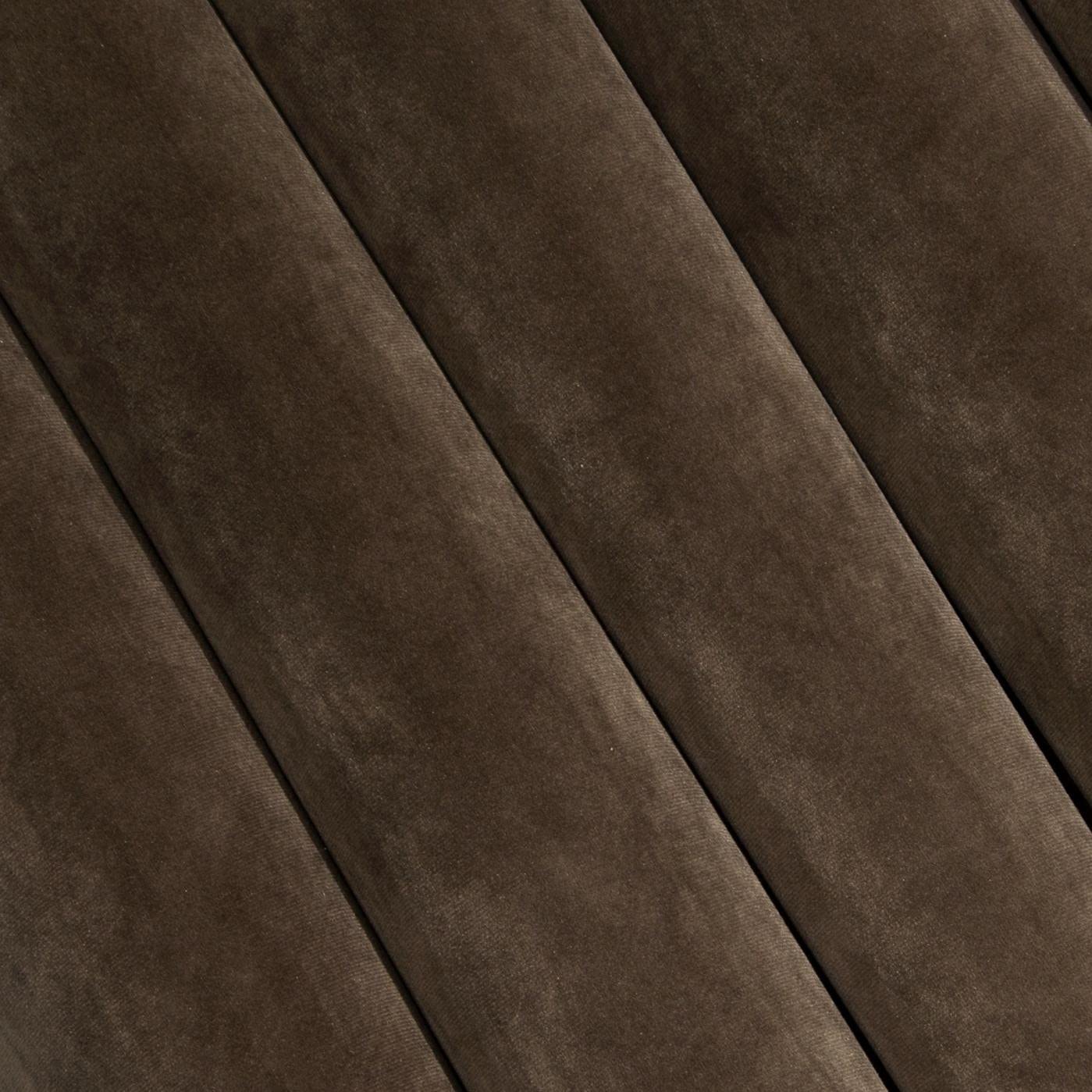 Eurofirany Villa Vorhang Samt Velvet Weich Kräuselband-1 STK. Edel Gardine Dick 290 g/m2 Elegant Glatt Einfarbig Flauschig Modern Klassisch Wohnzimmer Schlafzimmer Lounge, Braun, 140X270cm