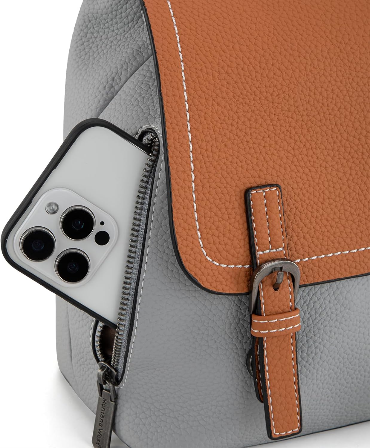 Montana West Small Backpack Purse for Women Vegan Leather Mini Womens Backpack Cute Convertible Shoulder Bag - Image 5