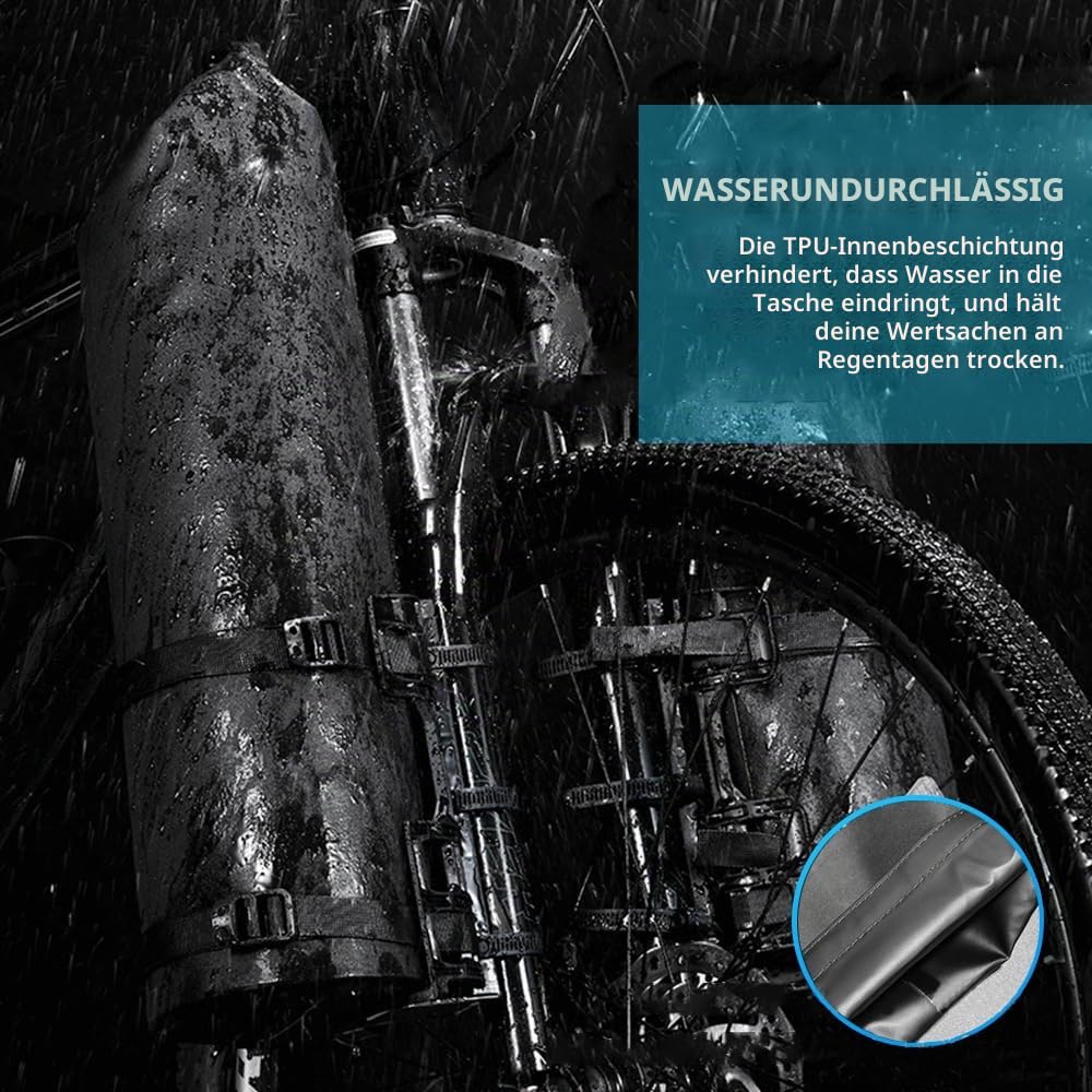 Lixada 3L/7L Fahrradgabeltasche, wasserdicht, Rolltop, Trockentasche, Fahrradgabeltasche, Fahrradtasche, Fahrradtasche