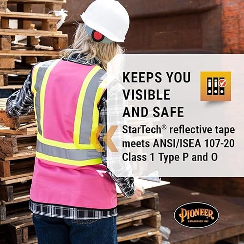 Miniatura 3 de Pioneer Safety Vest for Women With Pockets - Hi-Vis Reflective Tape - For Construction