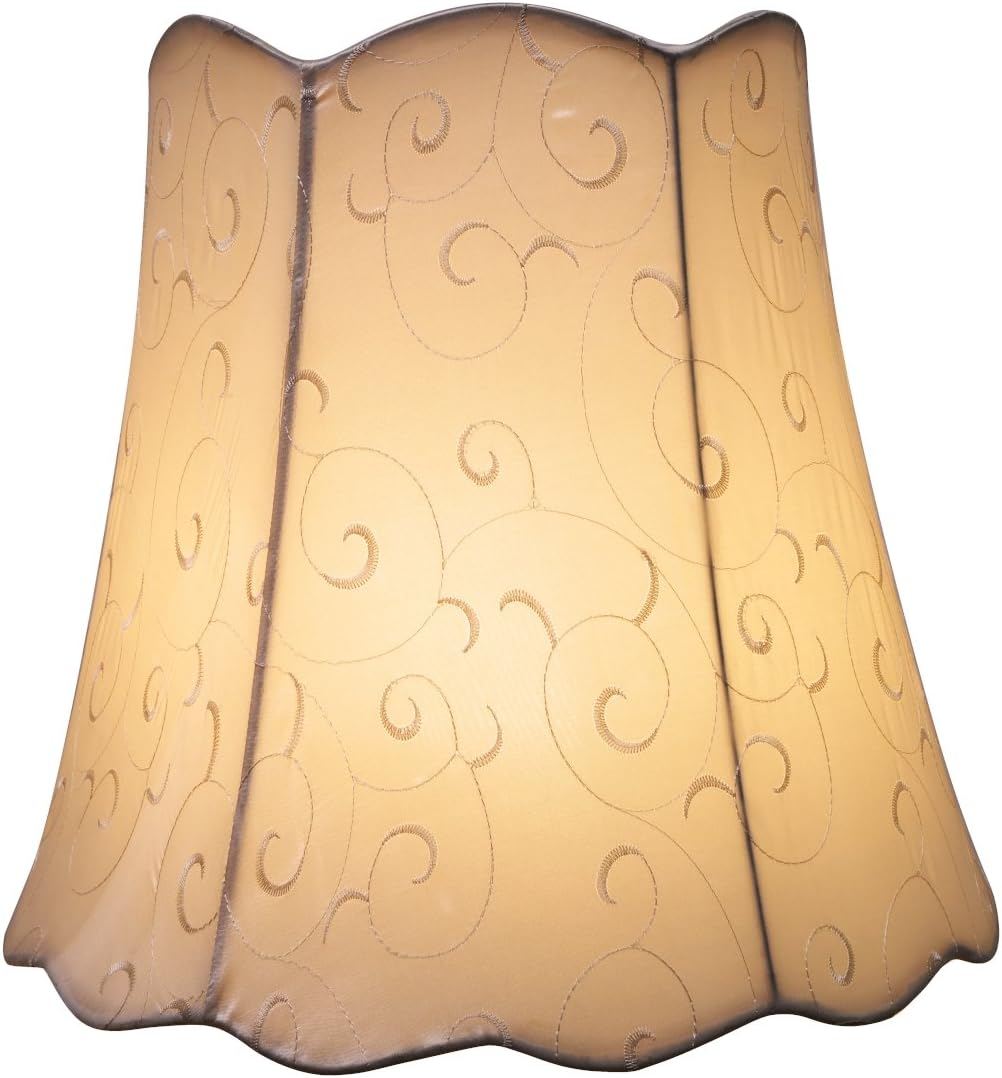 Flаѕh Sаlе Aspen Creative 34061 Transitional Scallop Bell Shape Construction Beige, 16 Wide (10 x 16 x 15) Spider LAMP Shade
