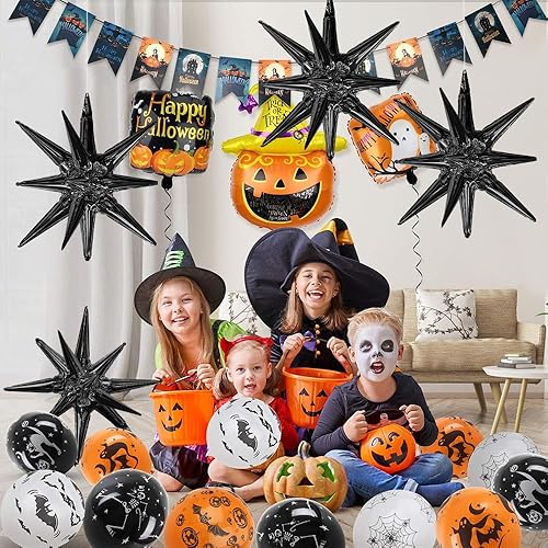 Miniatura 2 de Globos de aluminio con forma de estrella negra, 6 unidades, globo de explosión de estrella, globo de 22 pulgadas, globos grandes de Mylar para