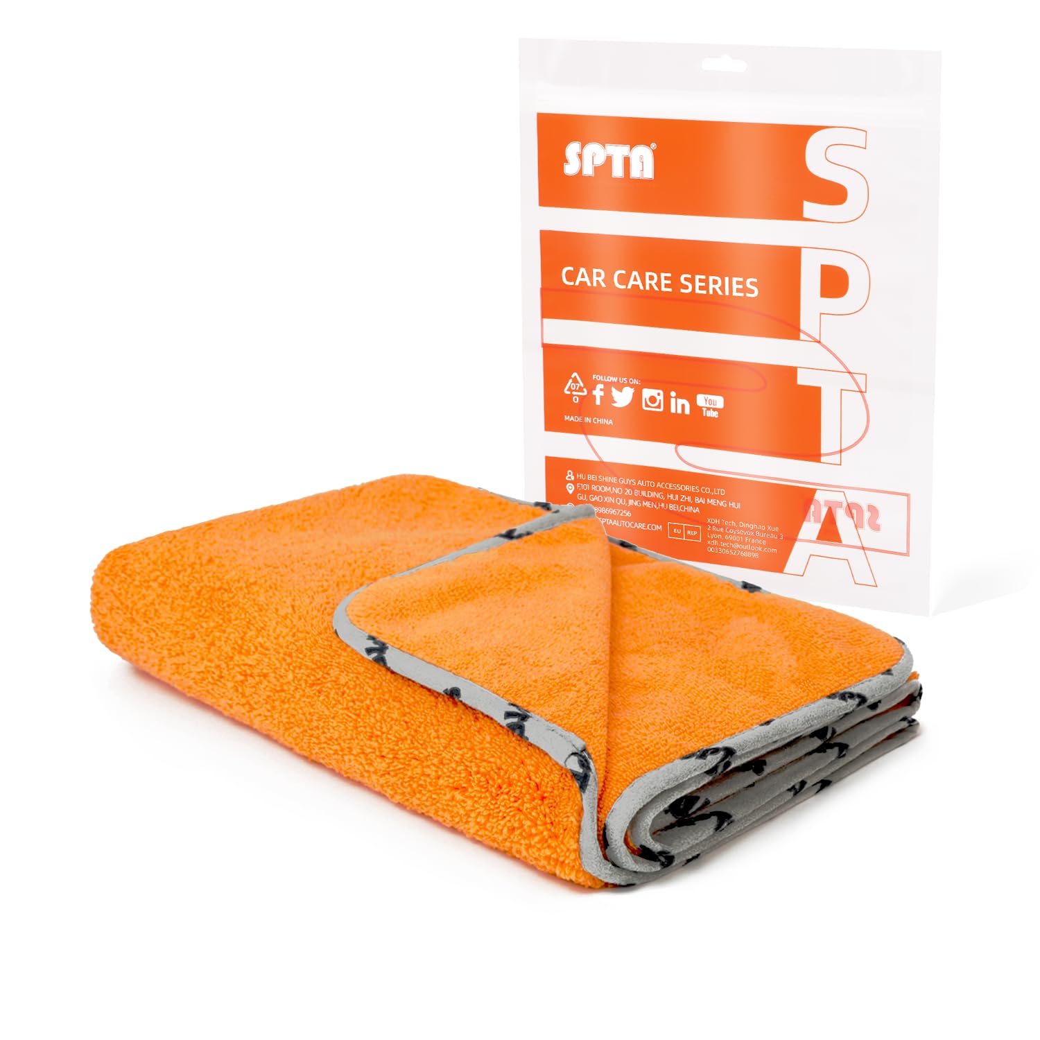 SPTA Drying Towel Microfiber Car Drying Towel 1 Pack Highly Absorbent Scratch Free Large Car Wash Drying Towel