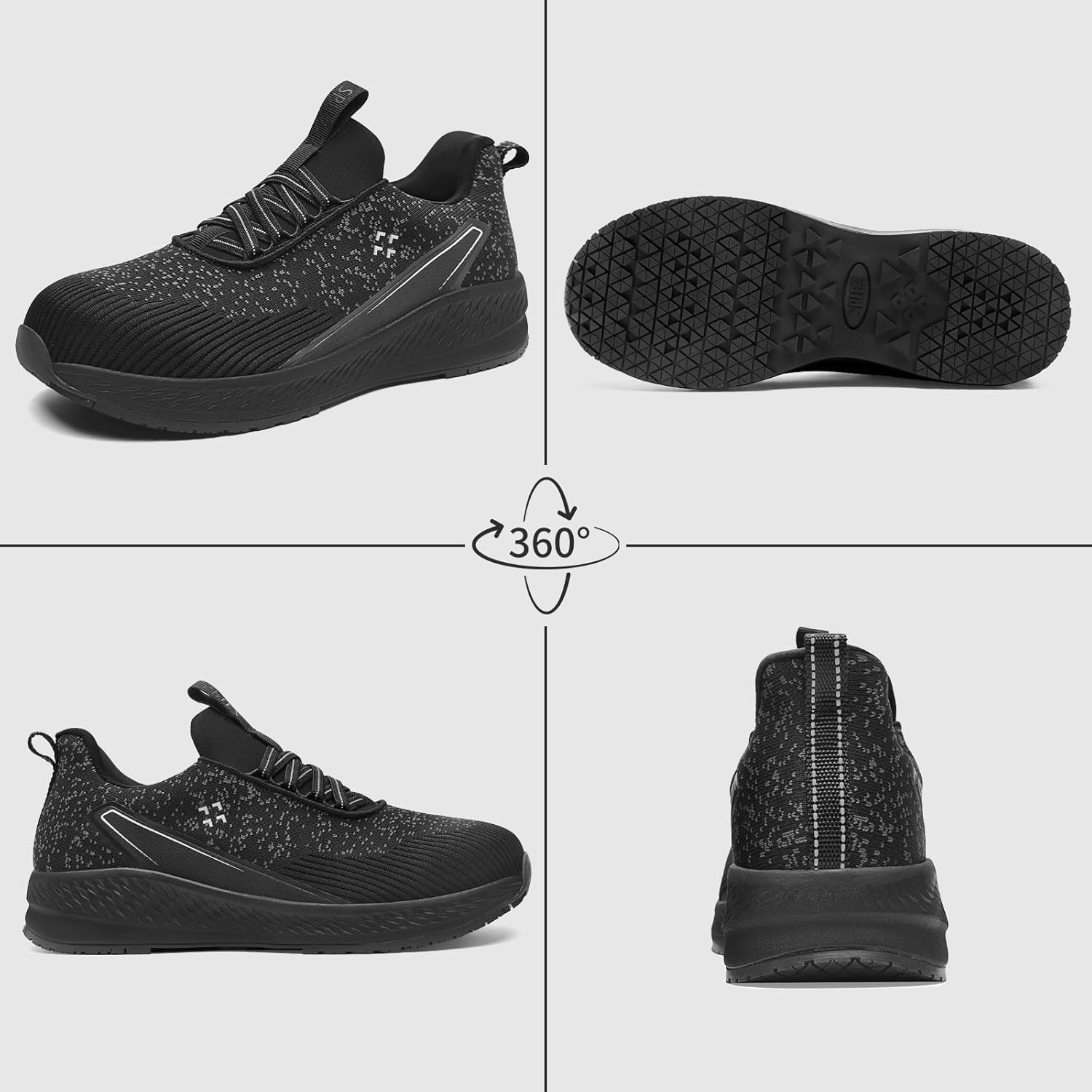 SPIEZ Slip-On Safety Shoes for Men & Women - Non-Steel Composite Toe, Fashion Sneaker Design, Hands-Free Convenience, All-Day Protection, US 5.5-13.5 - Image 7