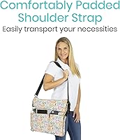 Vista 144 de Bolsa para silla de ruedas, Floral púrpura