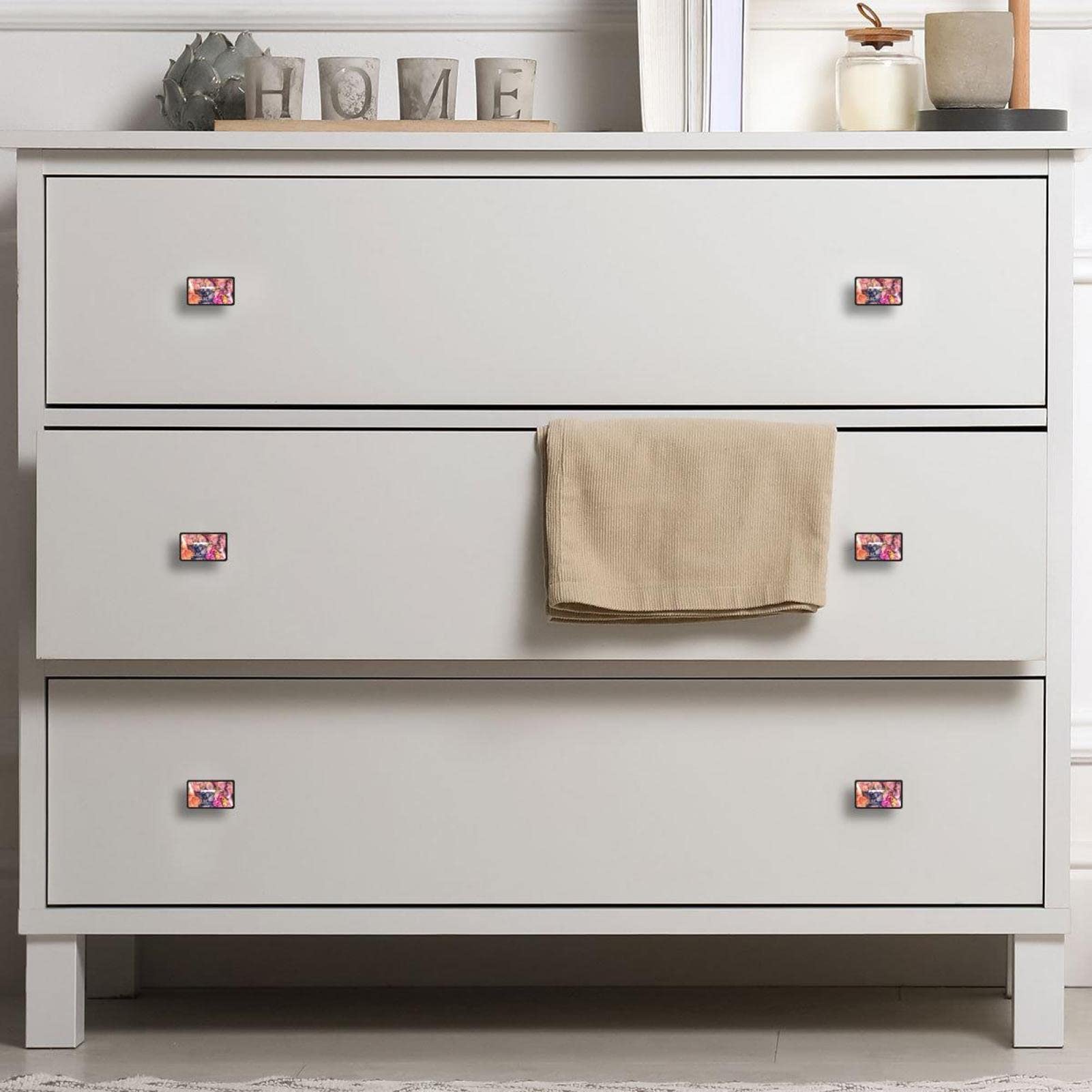 Pamtns Lot De 5 Boutons De Meuble Vintage - Poignées En Métal - Poignées De Meuble - Boutons De Tiroir - Avec Vis - Rond - Pour Armoire Et Tiroir