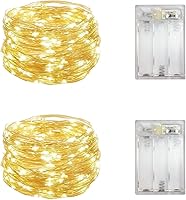Vista 8 de Paquete de 2 mini luces LED a pilas, luces de hadas para interiores con temporizador de 6 horas encendidas y 18 horas apagadas para decoración