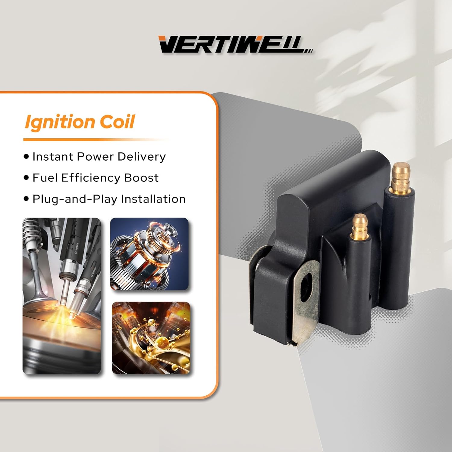 Set of 6 Ignition Coil Pack Compatible with Johnson Evinrude 115hp 150hp 200hp 225hp 250hp 60hp 90hp 140hp 175hp 4hp 6hp 8hp 25hp 30hp 40hp 50hp 75hp 85hp 100hp 120hp 1984-2001 Replaces 582508 185179