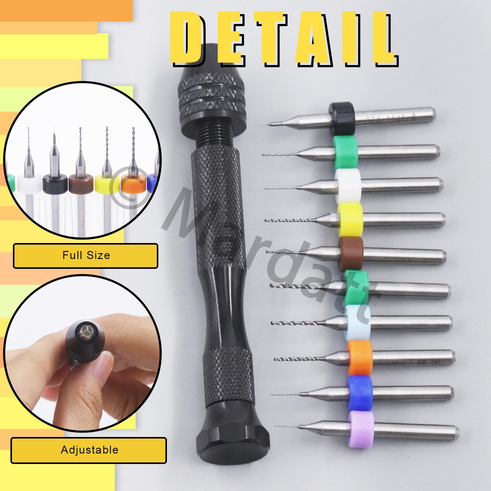 Mardatt 57Pcs Hand Drill Bits Set including Pin Vise - Image 3