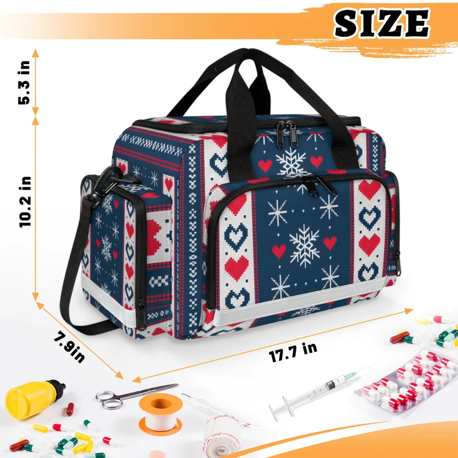 GzLeyigou First Aid Bags Empty, Colorful Explosion Emergency Bag First Aid Kit Multiple Compartment Kit Carrier On Call Trauma Bag For Paramedics Emergency Medical Supplies Kit