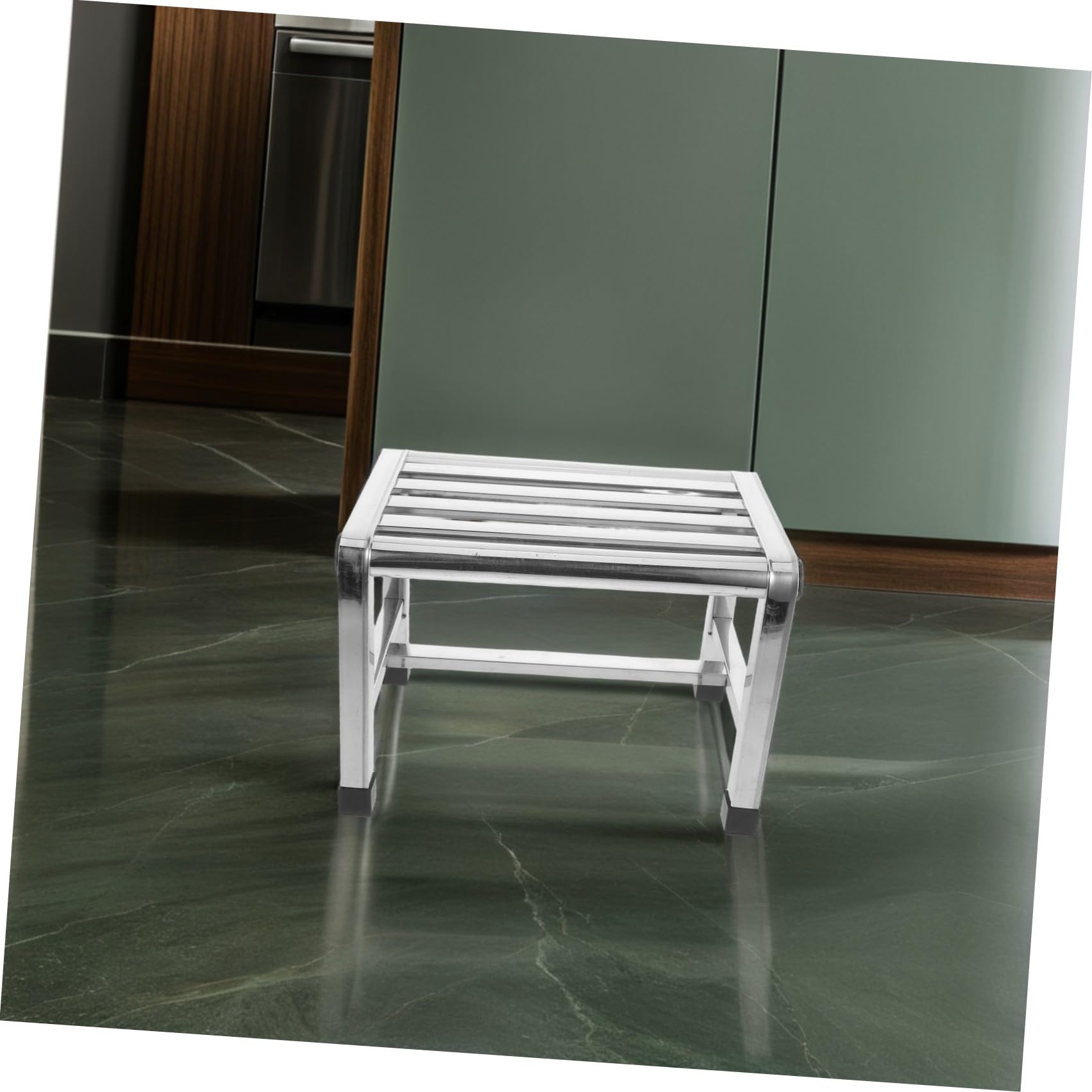 Luxshiny Silla de Ducha Banco de baño de Acero Inoxidable Antideslizante Estructura Hueca para Personas Mayores en bañeras y Balcones