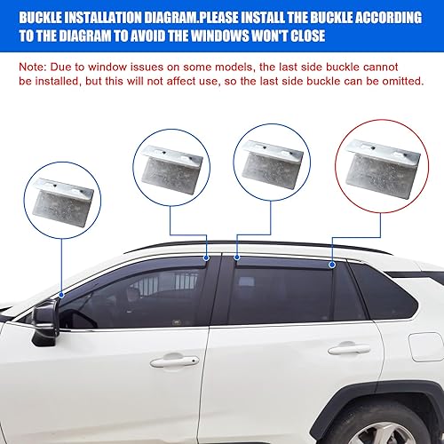 Miniatura 3 de in Channel Ventvisor - Protectores de lluvia compatibles con Toyota Highlander 2020-2023  Viseras de protección contra la lluvia de ventana en el