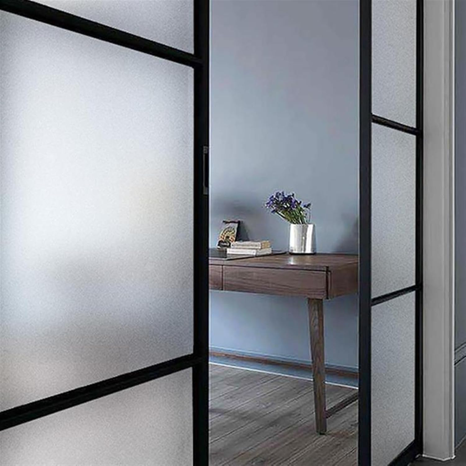 Window Film Matte Window Film Privacy UV Protection Stained Vinyl for Glass Static Cling Frosted Decorative Window Sticker for Bathroom Home Office Decorative Window Film(90x100 cm)