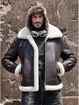 Amazon | [Denny&Dora] メンズB3シープスキンシアリングジャケット