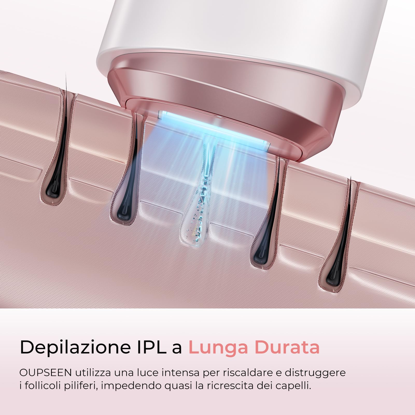 Epilatore Luce Pulsata IPL con Funzione di Raffreddamento, Schermo tattile LCD, 9 Livelli di Energia,600-1200NM Onda Luminosa Rossa, Luce Pulsata 999,900, Apparecchiature Laser