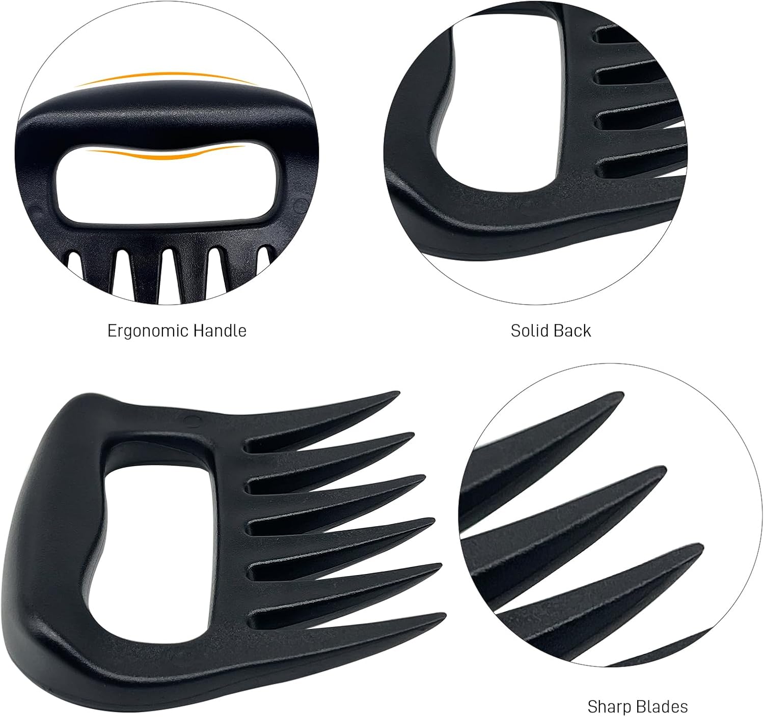 Meat Shredder Claws, Bear Claws for Shredding Meat Pulled Pork Chicken Turkey Beef, Barbecue Smoker Grilling Accessories for BBQ Gifts, White Elephant Gifts, Stocking Stuffers image 3