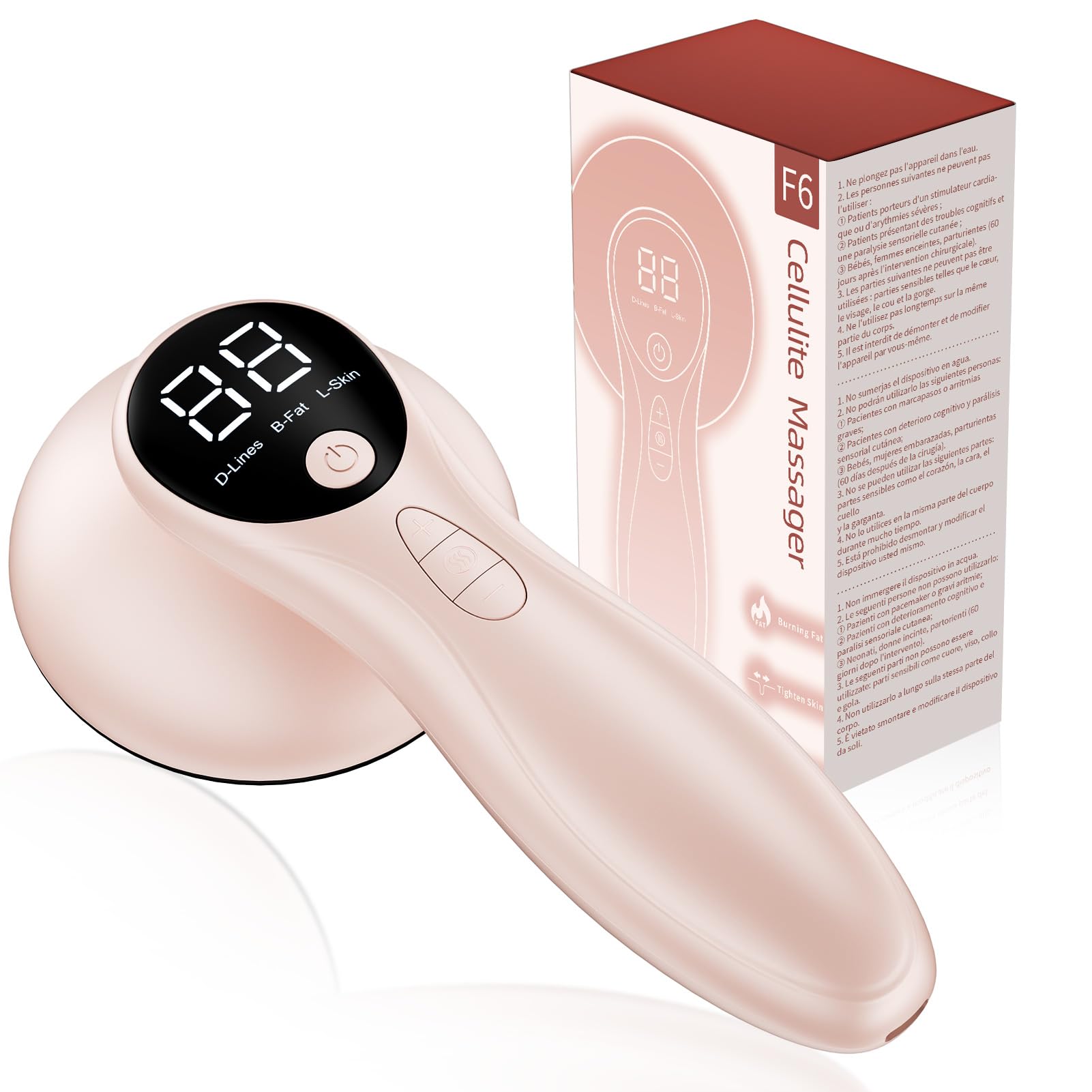 Masseur Anti-Cellulite 4-en-1 Beper 40.500 - Rouleau Infrarouge 25W - Massage Corporel