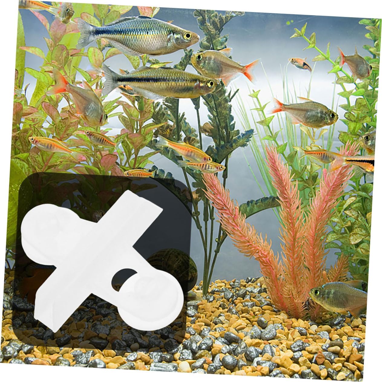 MERRYHAPY 25Pcs Fish Tank Divider Clips Sturdy Plastic Aquarium Suction Cup Holders for Secure Fixation Easy Installation Non Slip Fish Tank Partition Clips for Aquatic Plants