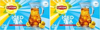 Lipton Unsweetened Iced Tea Bags, Gallon-Sized Zero Calories, 24 Total Tea Bags (Pack of 2)
