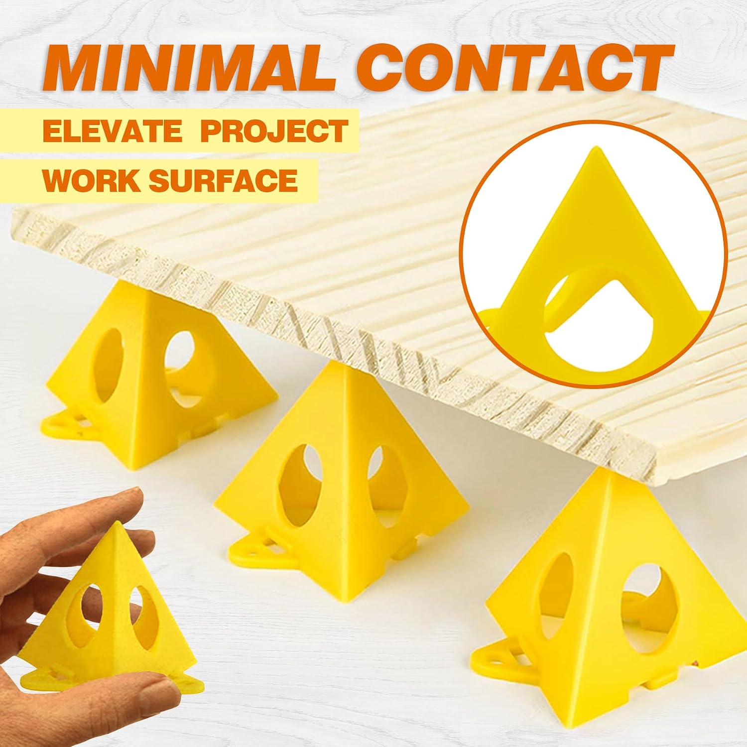 KATA 56pcs Pyramid Stands Painter's Painting Stands, Mini Cone Paint Stands for Canvas and Door Risers Support, Painting Pyramids