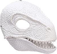 Vista 1 de Máscara de dinosaurio de látex, tiranosaurio Rex máscara con mandíbula móvil abierta máscara de cabeza de dinosaurio para festival cumpleaños