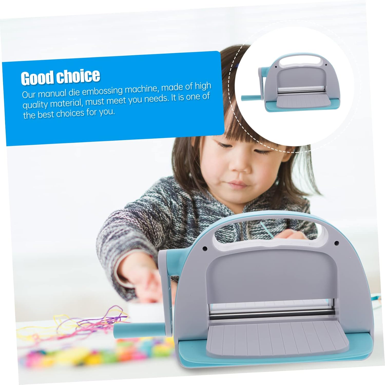 1Set Manual Die Cutting and Embossing Machine for Crafts Lightweight and Portable DIY Arts Tool for Scrapbooking and Card Making