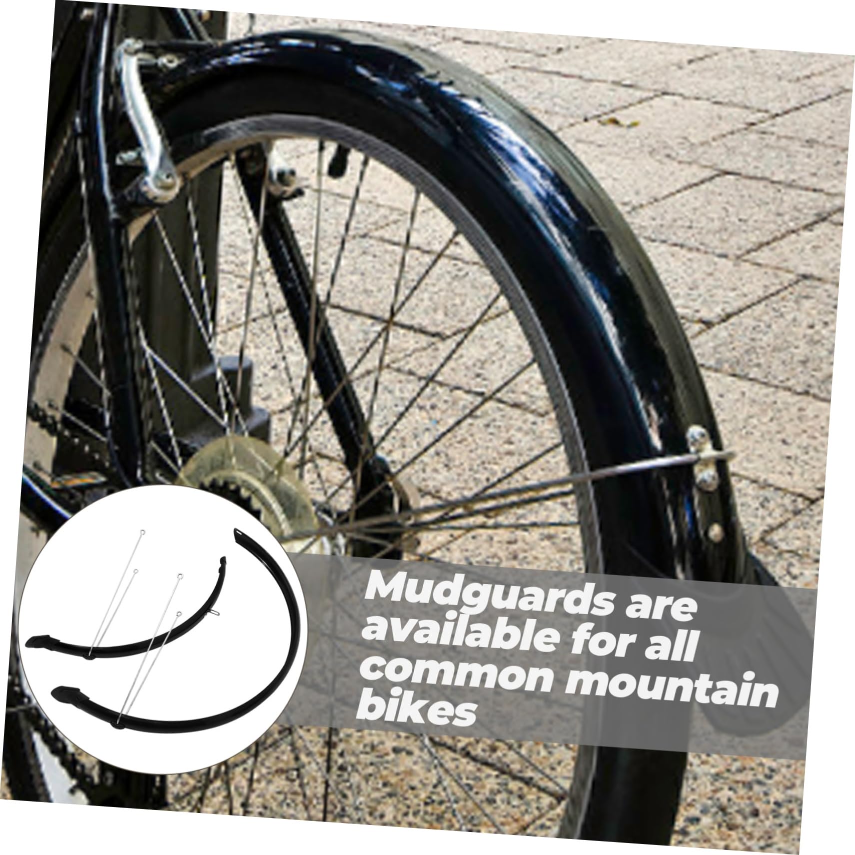 iplusmile Guardabarros para Bicicleta de Montaña 700c Negro Plástico