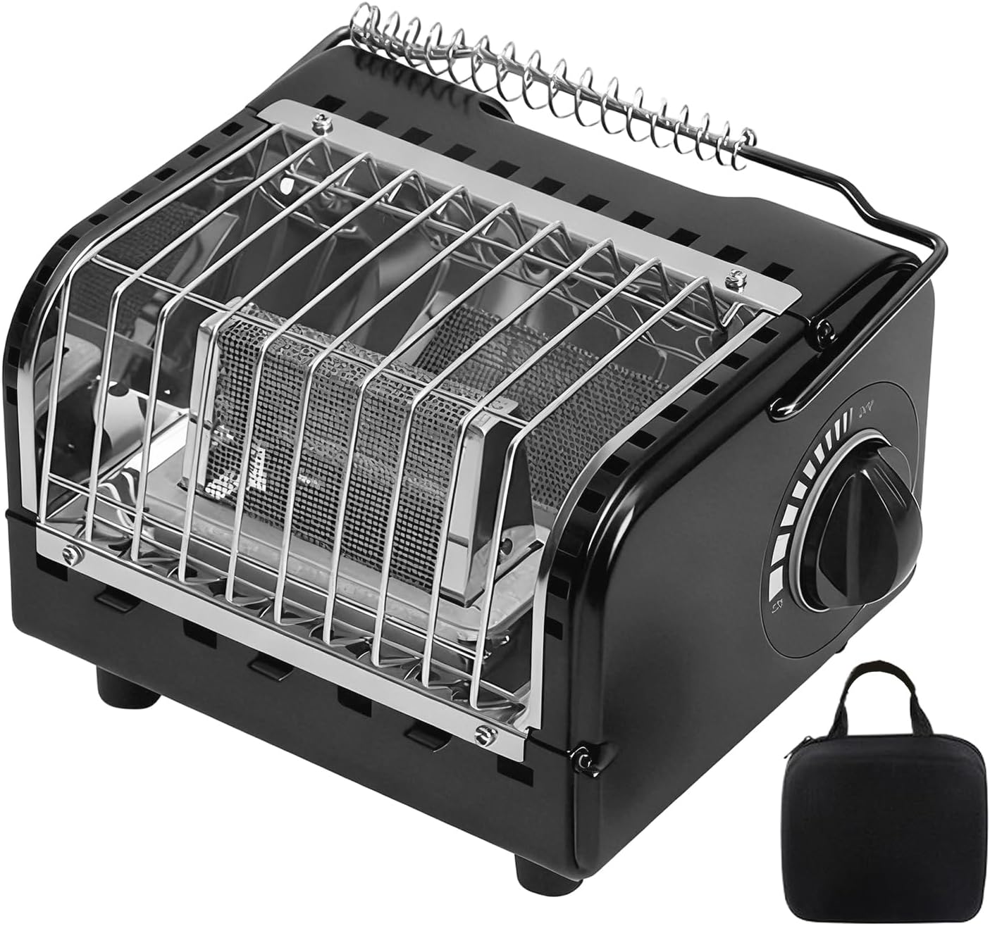 Camping Heater Stove - Adjustable Compact Heater, Portable Stove with Carry Bag for Outdoor Cooking, Hiking Adventure Fishing Backyard Mountaineering Sports Enthusiasts Travel Gear