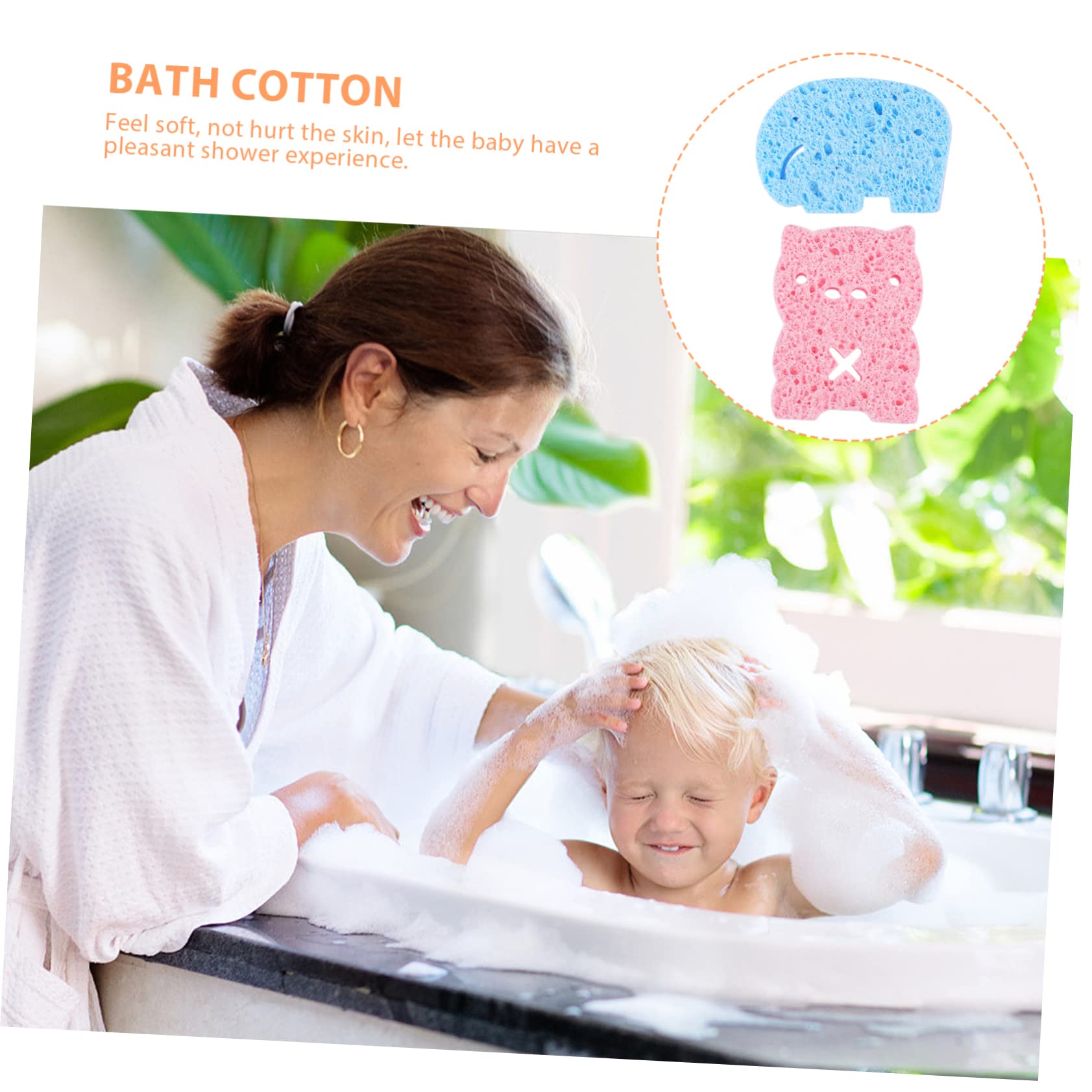 FRCOLOR 24piezas Esponjas De Baño Para Bebés De Suaves y Absorbentes Para y Limpieza Infantil Diversos Material De Pulpa De Natural