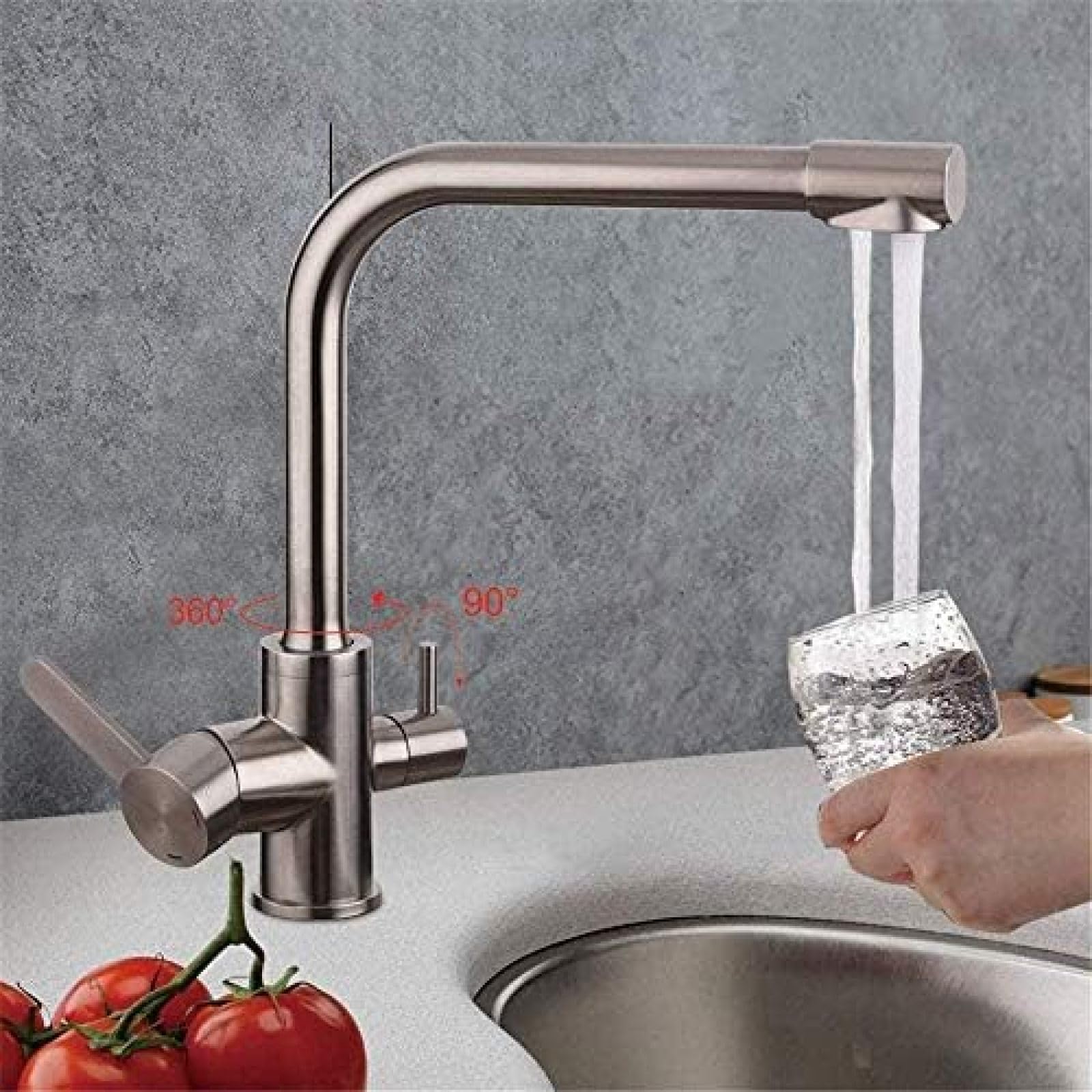 Robinet d'eau potable cascade pour simplifier la préparation des repas en famille